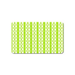 Circle Stripes Lime Green Modern Pattern Design Magnet (name Card)