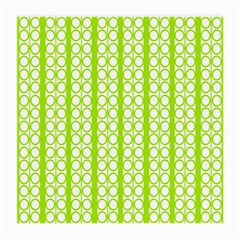 Circle Stripes Lime Green Modern Pattern Design Medium Glasses Cloth (2-side) by BrightVibesDesign