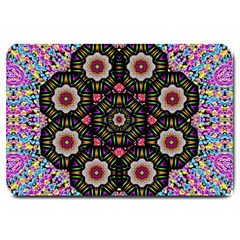 Decorative Ornate Candy With Soft Candle Light For Peace Large Doormat  by pepitasart