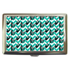 Vintage Camera Chevron Aqua Cigarette Money Case