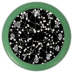 Constellations Color Wall Clock by snowwhitegirl