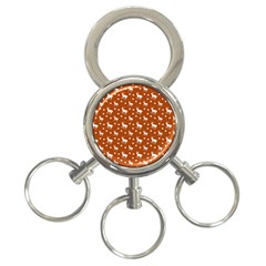 Deer Dots Orange 3-ring Key Chains by snowwhitegirl