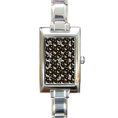 Deer Dots Brown Rectangle Italian Charm Watch