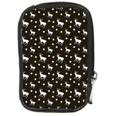 Deer Dots Brown Compact Camera Leather Case