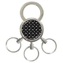 Deer Dots Black 3-ring Key Chains