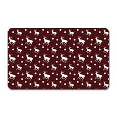 Deer Dots Red Magnet (rectangular) by snowwhitegirl