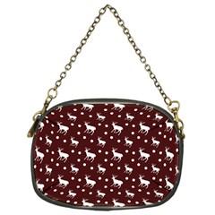 Deer Dots Red Chain Purse (one Side)