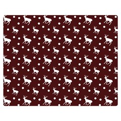 Deer Dots Red Double Sided Flano Blanket (medium) 