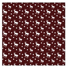 Deer Dots Red Large Satin Scarf (square) by snowwhitegirl