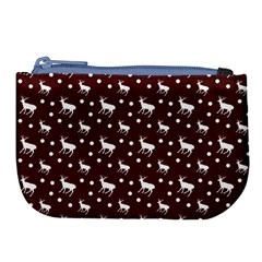 Deer Dots Red Large Coin Purse