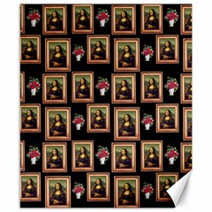 Mona Lisa Frame Pattern Canvas 8  X 10 