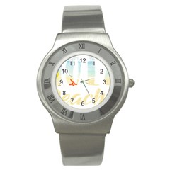 Hola Beaches 3391 Trimmed Stainless Steel Watch by mattnz
