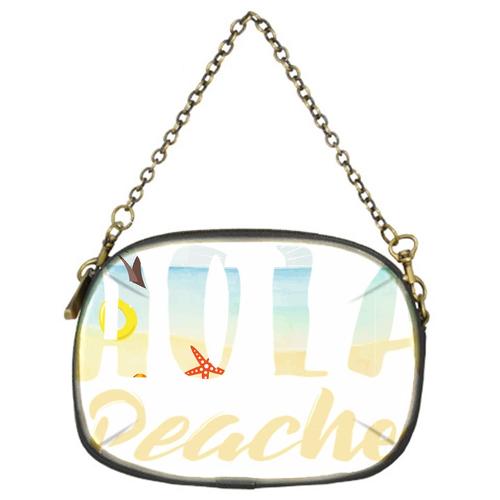 Hola Beaches 3391 Trimmed Chain Purse (One Side)