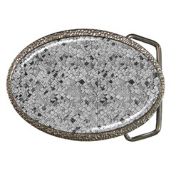 Cracked Texture Abstract Print Belt Buckles