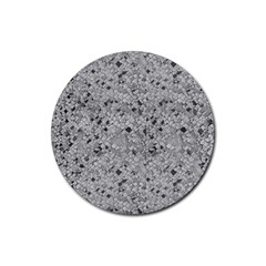 Cracked Texture Abstract Print Rubber Coaster (Round) 