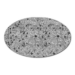 Cracked Texture Abstract Print Oval Magnet