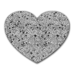 Cracked Texture Abstract Print Heart Mousepads