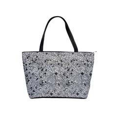 Cracked Texture Abstract Print Classic Shoulder Handbag