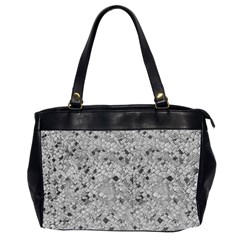 Cracked Texture Abstract Print Oversize Office Handbag (2 Sides)