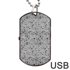 Cracked Texture Abstract Print Dog Tag USB Flash (One Side)