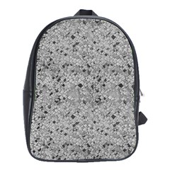 Cracked Texture Abstract Print School Bag (xl) by dflcprints