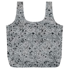 Cracked Texture Abstract Print Full Print Recycle Bag (XL)