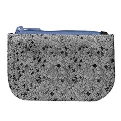 Cracked Texture Abstract Print Large Coin Purse