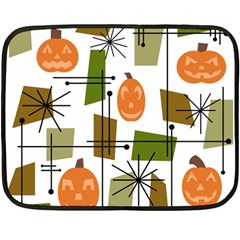 Halloween Mid Century Modern Fleece Blanket (mini) by KayCordingly