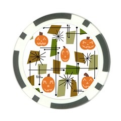 Halloween Mid Century Modern Poker Chip Card Guard (10 Pack) by KayCordingly