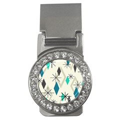 Atomic Era Diamonds (turquoise) Money Clips (cz) 