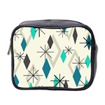 Atomic Era Diamonds (Turquoise) Mini Toiletries Bag (Two Sides) Front