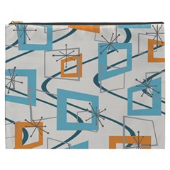 Minimalist Wavy Rectangles Cosmetic Bag (xxxl) by KayCordingly