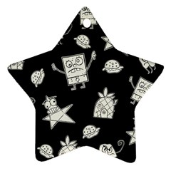 Doodle Bob Pattern Star Ornament (two Sides) by Valentinaart