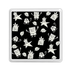 Doodle Bob Pattern Memory Card Reader (square) by Valentinaart