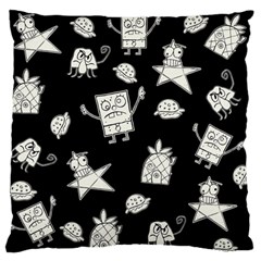 Doodle Bob Pattern Standard Flano Cushion Case (two Sides) by Valentinaart