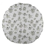 Doodle Bob Pattern Large 18  Premium Round Cushions Front