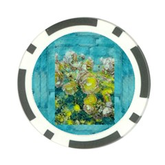 Bloom In Vintage Ornate Style Poker Chip Card Guard by pepitasart