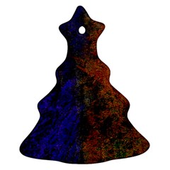 Colored Rusty Abstract Grunge Texture Print Christmas Tree Ornament (two Sides) by dflcprints