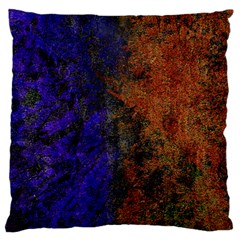 Colored Rusty Abstract Grunge Texture Print Large Cushion Case (two Sides) by dflcprints