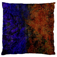 Colored Rusty Abstract Grunge Texture Print Large Flano Cushion Case (one Side) by dflcprints