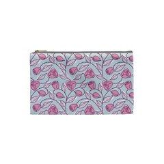 Pink Roses Cosmetic Bag (small) by JadehawksAnD