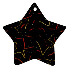 Lines Abstract Print Ornament (star)