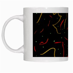 Lines Abstract Print White Mugs