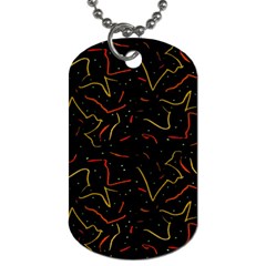 Lines Abstract Print Dog Tag (one Side)