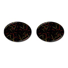 Lines Abstract Print Cufflinks (oval)