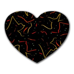 Lines Abstract Print Heart Mousepads