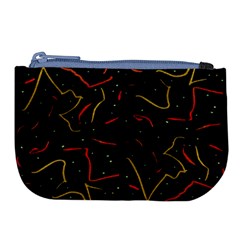 Lines Abstract Print Large Coin Purse