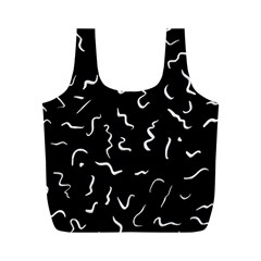 Scribbles Lines Drawing Picture Full Print Recycle Bag (m) by Simbadda