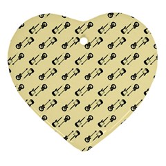 Guitar Guitars Music Instrument Heart Ornament (two Sides) by Simbadda