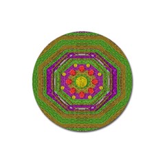 Flowers In Rainbows For Ornate Joy Magnet 3  (round) by pepitasart